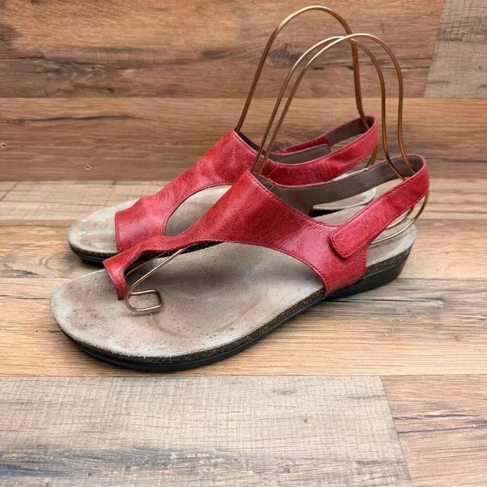 Dansko Reece Women's size 10.5 EU41  red  Leather Slingback Sandals